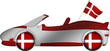 Denmark Flag car