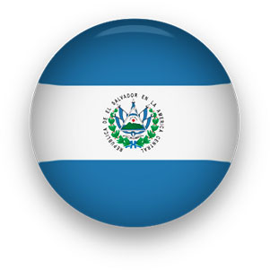 El Salvador button round