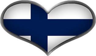 Finland Flag heart