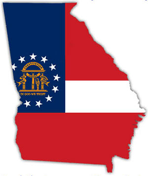 Georgia map flag