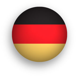 round German flag button