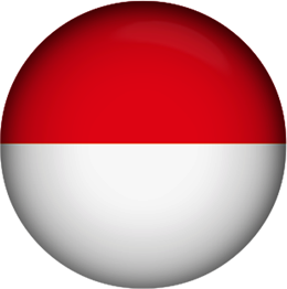 Indonesia button round