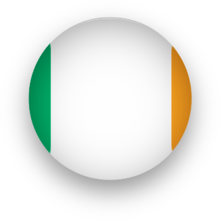 Ireland Flag button round