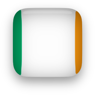 Irish Flag button clipart square