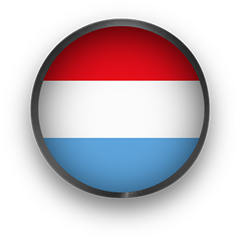 Luxembourg Flag button round