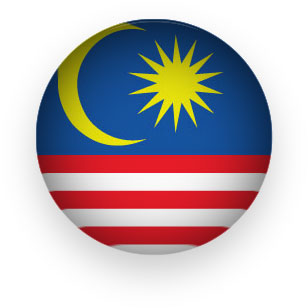 Malaysia Flag button round