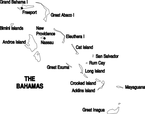 map of The Bahamas