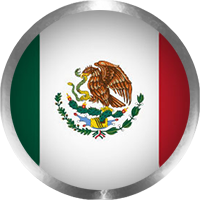 Mexican Flag button round