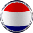 Netherland animated flag button round