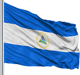waving Nicaraguan flag