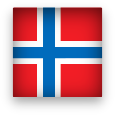 Norway flag button square