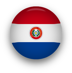 Paraguay Flag button round
