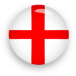England Flag button round