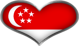 Singapore heart flag