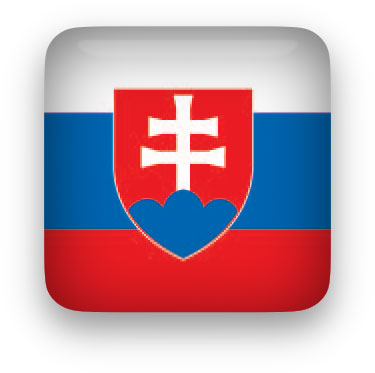 Slovakia Flag button square