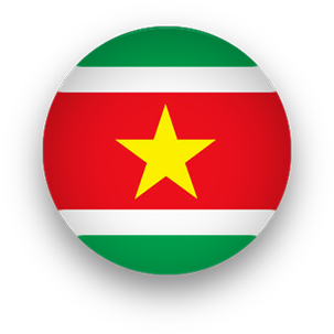 Suriname Flag button clipart