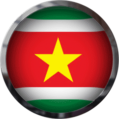 Suriname Flag button round