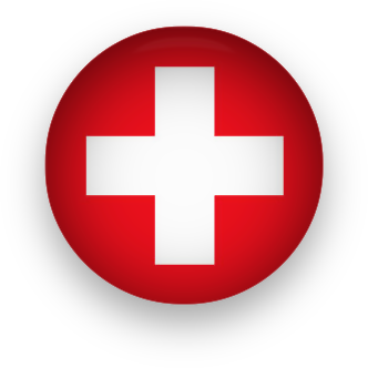 Swiss Flag button round