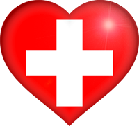 Swiss Flag Heart