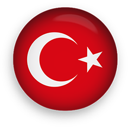 Turkey Flag button round