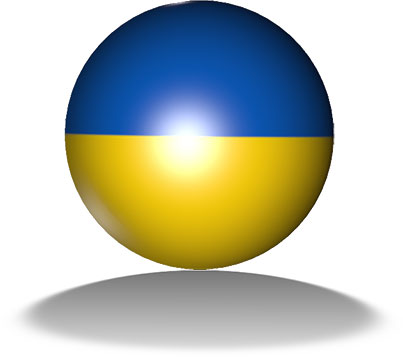 Ukraine flag button