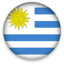 Uruguay flag button