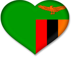 Zambia heart flag