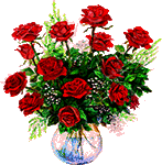 dozen red roses