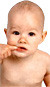 baby with finger in mouth