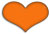 heart burnt orange in color