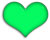 light green heart