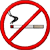 W - no smoking icon