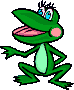animated green frog