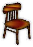 small dark wood chair