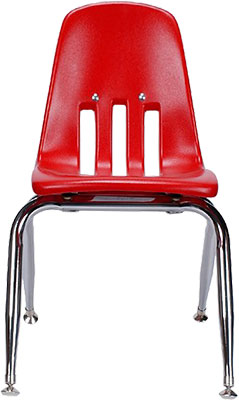 red plastic chair