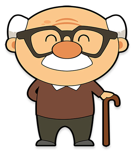 Grandfather standing