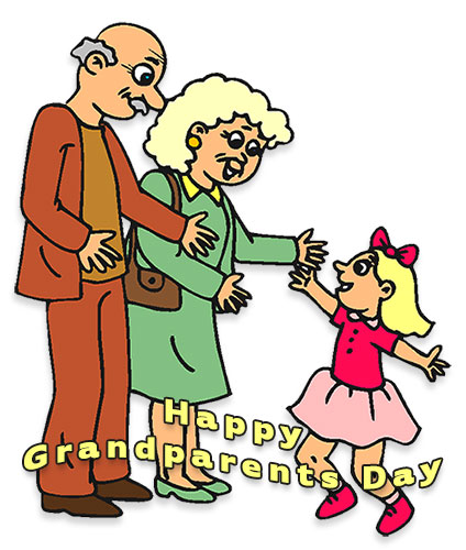 grandparents with grandchildren clipart