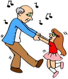dancing with granddaughter