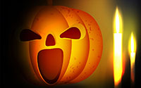 scary jack-o'-lantern background