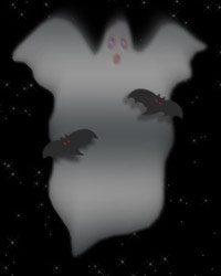 ghosts and bats background