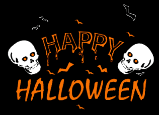 Happy Halloween skulls