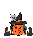 witch and cat