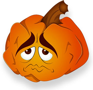 sad jack-o'-lantern