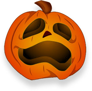 spooky jack-o'-lantern