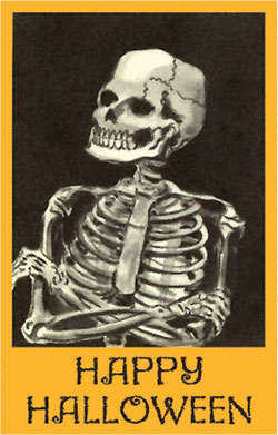 skeleton happy halloween