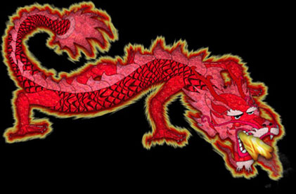 dragon breathing fire