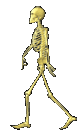 animated skeleton with a cool walk