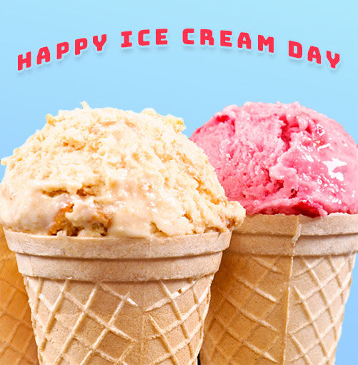 Happy Ice Cream Day cones