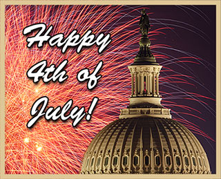 fireworks and The Capitol Dome