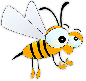 funny flying bee